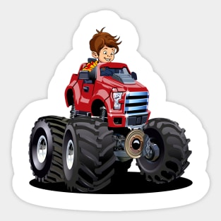 Cartoon monster truck Sticker